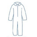 PC120 White Protective Coveralls with Zipper Front (Large)